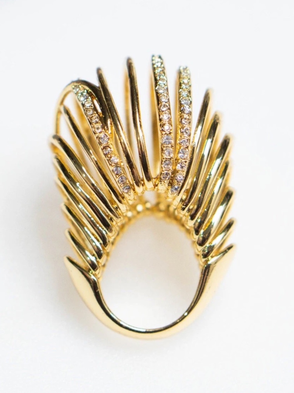 Alexis Bittar Gold Caged Orb Statement Ring